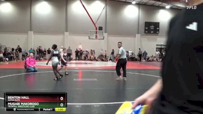 103 lbs Semifinal - Mugabi Makorogo, Techfall Wrestling Club vs Benton Hall, Alpha Elite