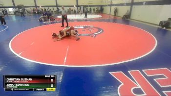 125 lbs Cons. Round 3 - Jonah Edwards, Unattached vs Christian Guzman, North Central College