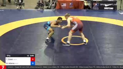 97 kg Final - Tanner Sloan, Jackrabbit Wrestling Club vs Noah Adams, West Virginia Regional Training Center