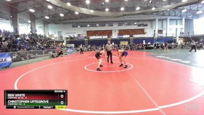 145 lbs Round 3 (3 Team) - Ben White, Fairport Sr HS vs Christopher Uptegrove, Starpoint HS