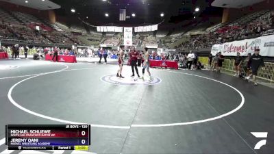 120 lbs Quarterfinal - Michael Schliewe, South San Francisco Gator WC vs Jeremy Oani, Marvel Wrestling Academy