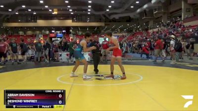 160 lbs Cons. Round 2 - Abram Davidson, IL vs Desmond Winfrey, IL