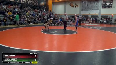 77 lbs Quarterfinal - Abel Fisher, Sebolt Wrestling Academy vs Jaxyn Haney, Center Point Urbana