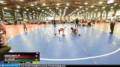 80 lbs Rd# 5- 3:45pm Friday Final Pool - Eli Taylor, NCWAY National Team vs Justin Wildy Jr, Maryland BLACK