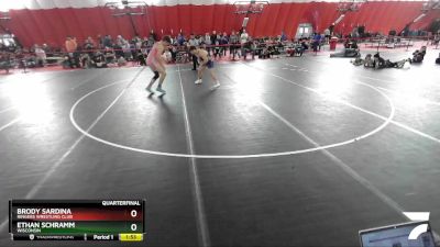 195 lbs Quarterfinal - Brody Sardina, Ringers Wrestling Club vs Ethan Schramm, Wisconsin