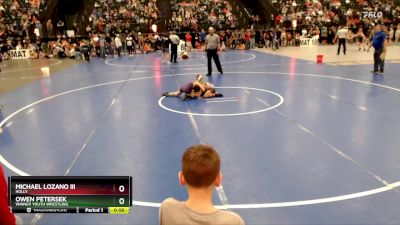 75 lbs Champ. Round 1 - Michael Lozano Iii, Holly vs Owen Petersek, Winner Youth Wrestling