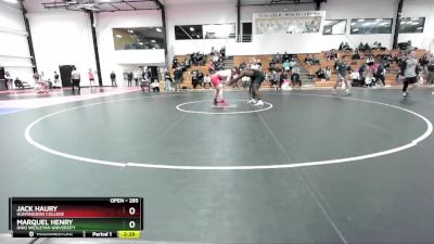 285 lbs Semifinal - Jack Haury, Huntingdon College vs Marquel Henry, Ohio Wesleyan University