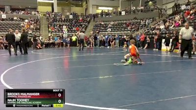 45 lbs Semifinal - Brooks Malmanger, Immortal Athletics WC vs Najm Toomey, Hammer Time Wrestling Academy