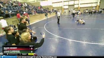 53 lbs Cons. Semi - Logan Clarendon, Black Fox Wrestling Academy vs Blaise Henebry, Idaho