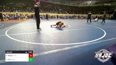 58 lbs Semifinal - Parker Mabe, Hilldale Youth Wrestling Club vs Ty Cox, Brawlers