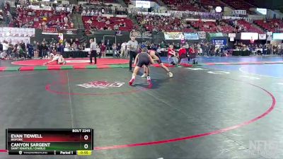 Cons. Round 2 - Evan Tidwell, Bigfork vs Canyon Sargent, Saint Ignatius / Charlo