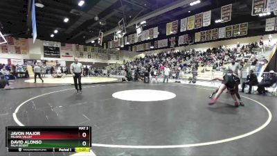 165 lbs Quarterfinal - Javon Major, Paloma Valley vs David Alonso, Palm Desert