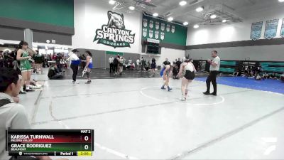 111 lbs Quarterfinal - Karissa Turnwall, Paloma Valley vs Grace Rodriguez, Beaumont