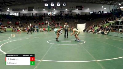 126 lbs 1st Place Match - Aden Reyes, Indianapolis Cathedral vs Tylin Thrine, New Castle