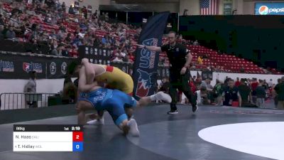 86 kg Rnd Of 16 - Nathan Haas, California vs Trent Hidlay, Wolfpack Wrestling Club / TMWC