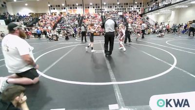 70 lbs Round Of 16 - Zachariah Felts, Fort Gibson Youth Wrestling vs Parker Dykes, Warrior Wrestling Club