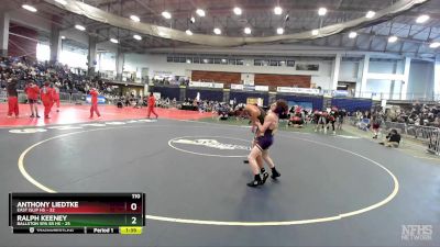 110 lbs Round 1 (3 Team) - Ralph Keeney, Ballston Spa Sr HS vs Anthony Liedtke, East Islip HS