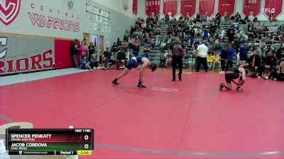 165 lbs Champ. Round 1 - Jacob Cordova, Coal Ridge vs Spencer Penkaty, Grand Junction