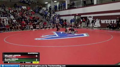 132 lbs Quarterfinal - William Lawson, Pocahontas Area vs Elijah Medina, Akron-Westfield