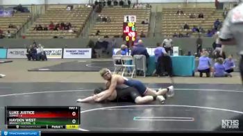 195 lbs Quarterfinals (8 Team) - Luke Justice, Summit vs Hayden West, Bradley Central