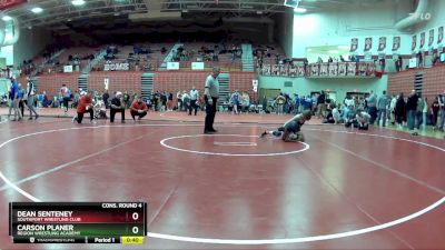 95 lbs Cons. Round 4 - Dean Senteney, Southport Wrestling Club vs Carson Planer, Region Wrestling Academy