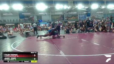 182 lbs Quarters & 1st Wb (16 Team) - Avery Jones, MF Purge Green vs Tyler Thomas, Alabama Elite Blue