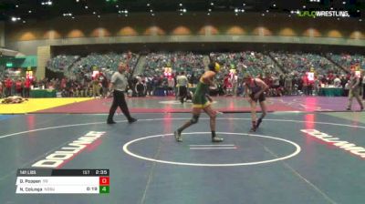 141 lbs Round of 32 - Devin Poppen, Southern Oregon vs Nico Colunga, North Dakota State