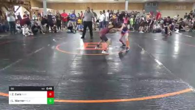 66 lbs Quarterfinal - Zaidan Ewis, Plains vs Liam Warner, Milan