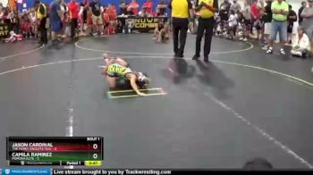 43 lbs Quarterfinals (8 Team) - Camila Ramirez, Pomona Elite vs Jaxon Cardinal, The Funky Singlets Teal
