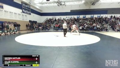 170 lbs Quarterfinal - Hayden Sattler, Colville vs Kaleb Klempel, Quincy