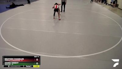 160 lbs Finals (8 Team) - Brayden Chandler, Marshall/Lakeview/RTR vs Kaven Sheehy, WEM/JWP