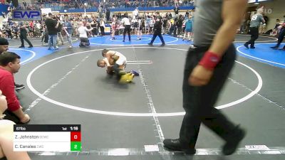 67 lbs Quarterfinal - Zeke Johnston, Dark Cloud Wrestling Club vs Cruz Canales, Claremore Wrestling Club