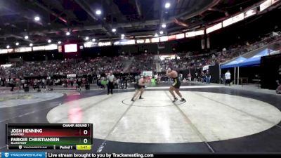 220 lbs Champ. Round 1 - Josh Henning, Hanford vs Parker Christiansen, Blackfoot