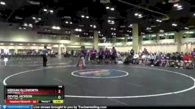 138 lbs Round 8 (10 Team) - Keegan Ellsworth, Iowa Gables vs Devon Jackson, CLWC / IWC