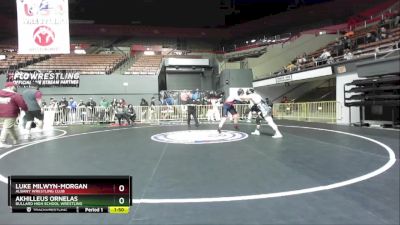 190 lbs Champ. Round 1 - Akhilleus Ornelas, Bullard High School Wrestling vs Luke Milwyn-Morgan, Albany Wrestling Club