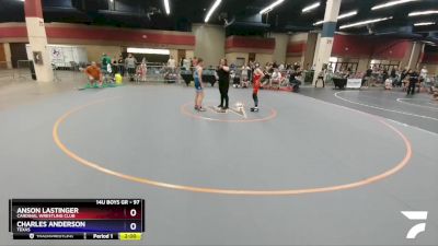 97 lbs Round 5 - Anson Lastinger, Cardinal Wrestling Club vs Charles Anderson, Texas