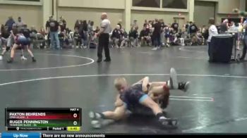 100 lbs Finals (2 Team) - Ruger Pennington, Tennessee Black vs Paxton Behrends, Iowa Silver