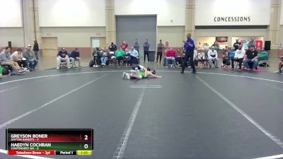 80 lbs Round 4 (6 Team) - Haedyn Cochran, Contenders WA vs Greyson Boner, Dayton Bandits