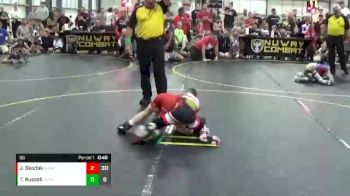56 lbs Quarterfinals (8 Team) - Tate Russell, Steel Valley vs Jordan Skodak, Backyard Brawlers