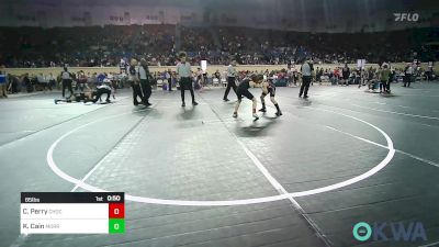 85 lbs Round Of 32 - Carter Perry, Choctaw Ironman Youth Wrestling vs Kayson Cain, Morrison Takedown Club