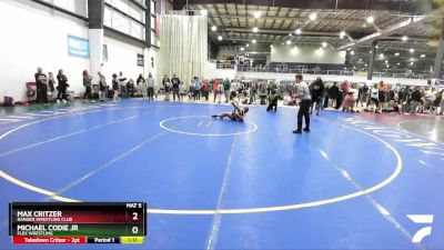 89 lbs Cons. Round 2 - Michael Codie Jr, Flex Wrestling vs Max Critzer, Ranger Wrestling Club