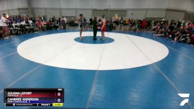 180 lbs 2nd Wrestleback (16 Team) - Juliana LeFort, Texas Blue vs Cambree Anderson, North Dakota Blue