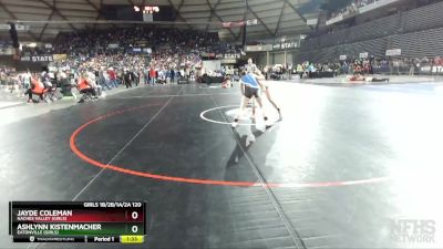 Girls 1B/2B/1A/2A 120 Quarterfinal - Ashlynn Kistenmacher, Eatonville (Girls) vs Jayde Coleman, Naches Valley (Girls)