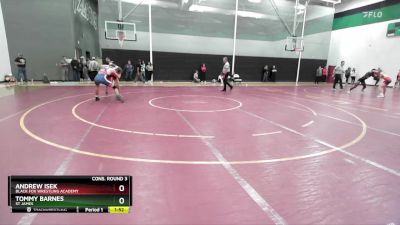 138 lbs Cons. Round 3 - Tommy Barnes, St James vs Andrew Isek, Black Fox Wrestling Academy