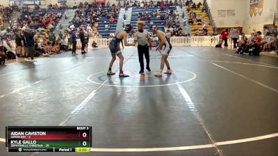 132 lbs Quarterfinals (8 Team) - Kyle Gallo, Zephyrhills Christian vs Aidan Caviston, Lemon Bay