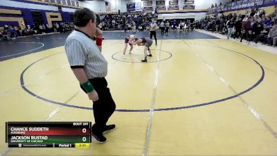 133 lbs Semifinal - Jackson Rustad, University Of Chicago vs Chance Suddeth, Augsburg