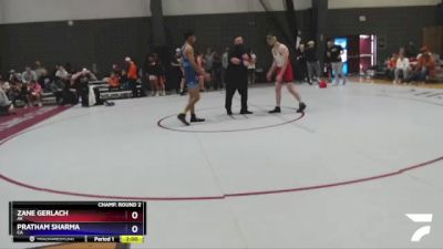 157 lbs Champ. Round 2 - Zane Gerlach, AK vs Pratham Sharma, CA