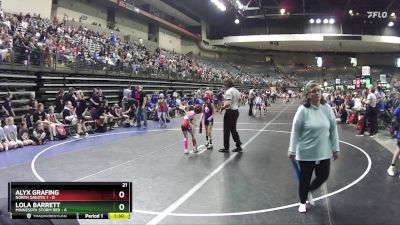 58 lbs Round 1 (6 Team) - Alyx Grafing, North Dakota 1 vs Lola Barrett, Minnesota Storm Red