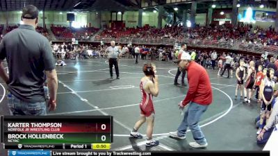 70 lbs Cons. Round 2 - Brock Hollenbeck, NCYAC vs Karter Thompson, Norfolk Jr Wrestling Club