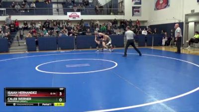 197 lbs Cons. Round 3 - Caleb Werner, Providence (Mont.) vs Isaiah Hernandez, Vanguard University